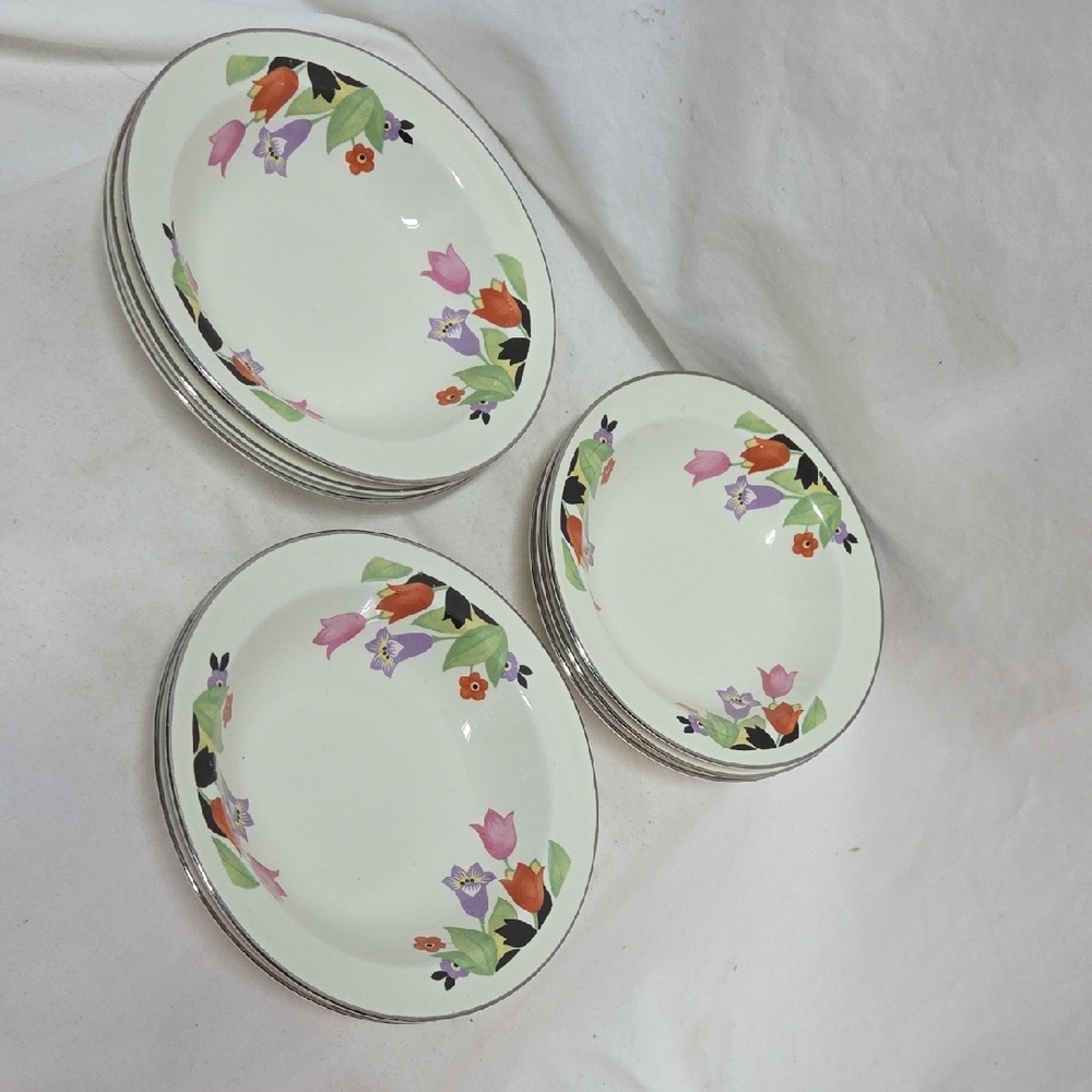 Hall China Crocus Berry bowls, Set Of 8
